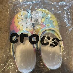 Womens classic tie dye crocs size 10 women’s 8 men’s